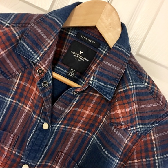 { AE Outfitters } Boyfriend Button-down Flannel XS - Picture 4 of 8